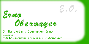 erno obermayer business card